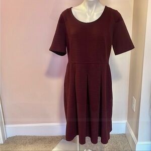 Lane Bryant maroon dress with back zip